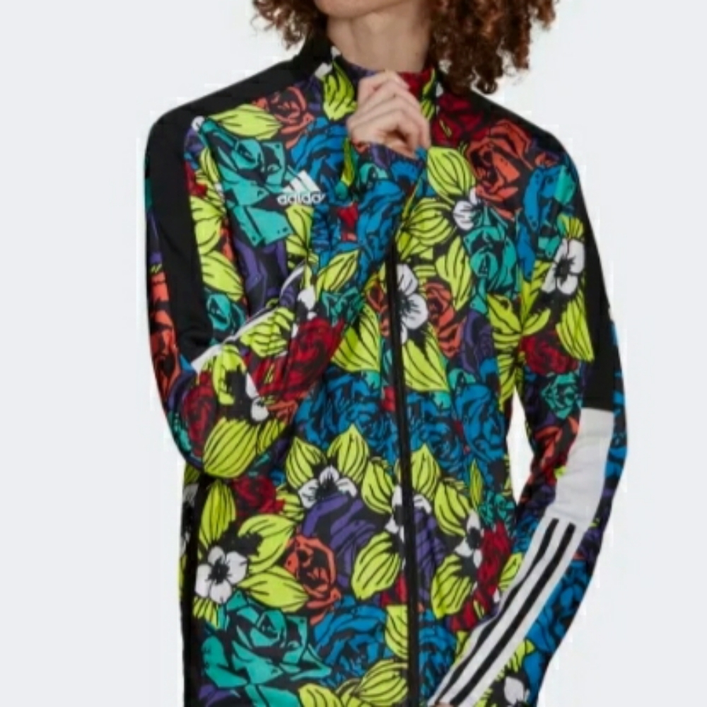 Youth Tiro Floral Adidas Jacket Size L EUC